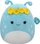 Lodër pelushi Squishmallows Natnat, 16", alien blu pastel, me kurorë me lule
