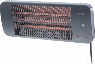 Ngrohës muri Sunred Lugo Quartz, 2000W, 3 shkallë ngrohje, gri