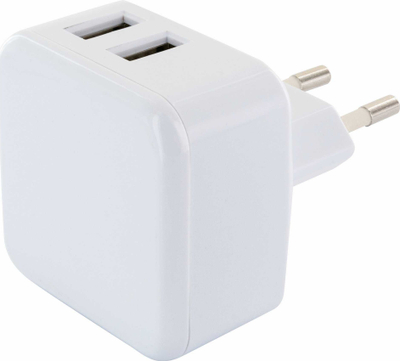 Karikues muri Schwaiger LAD230 531, 2x USB, 230V, i bardhë