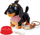 Loje qenush interaktiv Pitter Patter Pets Wiggle Jiggle Dachshund, me telekomandë, prej pelushi, i zi