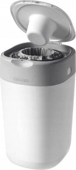 Kosh pelenash Tommee Tippee Twist and Click, me sistem Twist and Click, vjen me 1 rimbushje, i bardhë