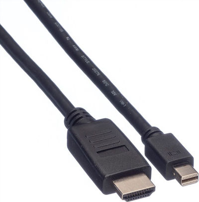 Kabllo video VALUE Mini DisplayPort në HDMI, 4.5 m, e zezë