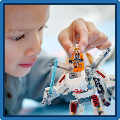 Set LEGO Luke Skywalker X Wing Mech, lodër ndërtuese, për Star Wars
