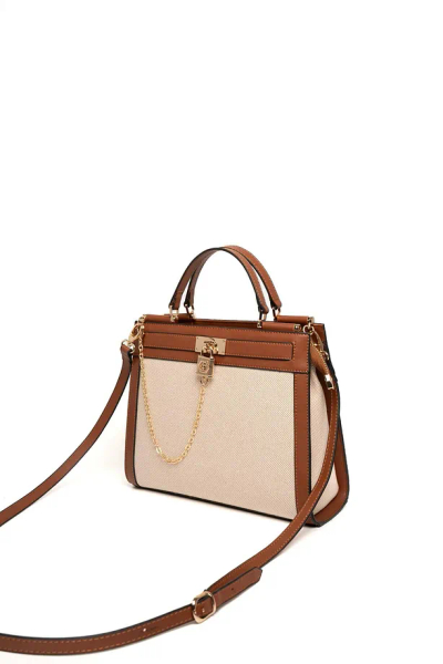 Çantë dore Silver&Polo, krem/kafe