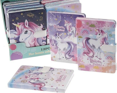 Set fletore Unicorn, 12 copë, kopertinë e fortë, dizajn shumëngjyrësh