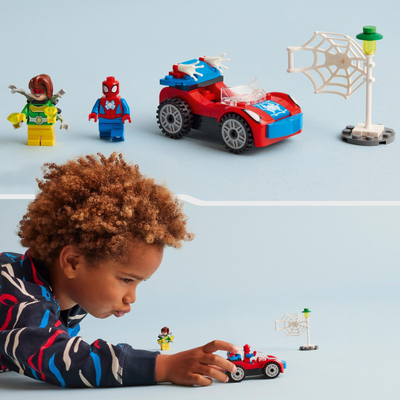 Set lodër LEGO Spider-Man me makinë dhe Doc Ock, figurina, për kalamaj, shumëngjyrësh