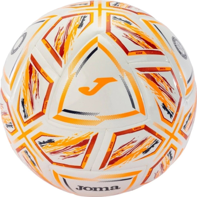 Top futbolli Joma Halley II, për bar të gjallë, i bardhë me portokalli