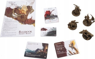 Zgjerim loje me letra Awaken Realms Great Wall Ancient Beasts Miniature Version, 4 miniatura, për lojën The Great Wall