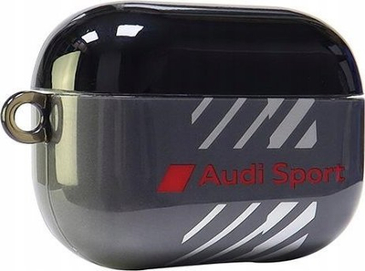 Mbulesë Audi IML Sport Case për AirPods Pro 2, material TPU PC, me kapëse, e zezë