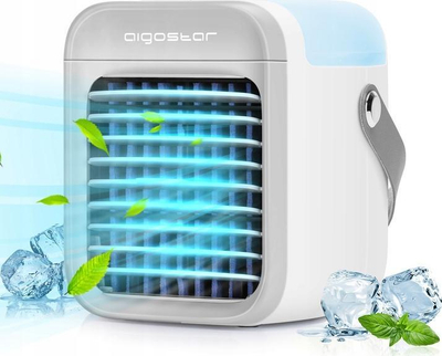 Freskues portativ Aigostar Ice Cube, lagështues, 300 ml, pa kabllo, i bardhë