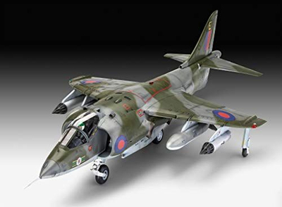 Set makete Revell Hawker Harrier GR1 50 vjetori, shkalla 1:32, me bojëra dhe ngjitësa, kamuflazh ushtarak