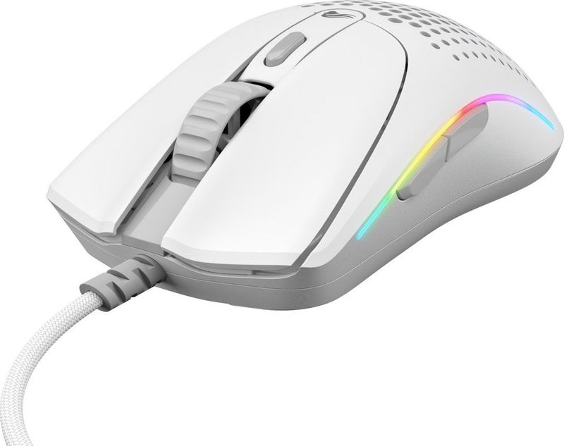 Maus gaming Glorious Model O 2 Mini, optik, me kabllo, i bardhë mat