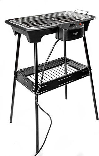 Grill Kopshti Elektrike Adler AD 6602, skarë 37x21 cm, i zi