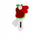 Lodër ventilator MEGA CREATIVE Little Fan Fruit Mix4, 14cm, me dorë, shumëngjyrësh