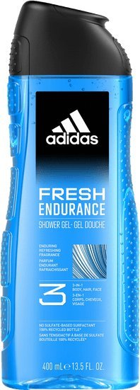 Xhel dushi 3n1 Adidas Fresh Endurance, për burra, 400ml