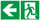 Shenjë emergjence ANRO “Direction to exit left and straight”, vetëngjitëse, 150 x 300mm, jeshile