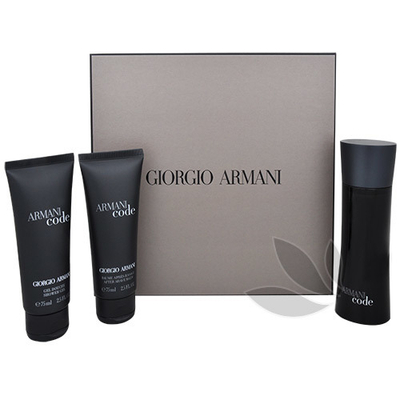 Set Giorgio Armani: Eau De Toilette Code For Men 75 ml + xhel dushi 75 ml + balsam pas-rroje 75 ml