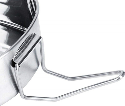 Set enësh kampingu pa markë, 2 enë inox me kapakë, çelik inox, argjendtë