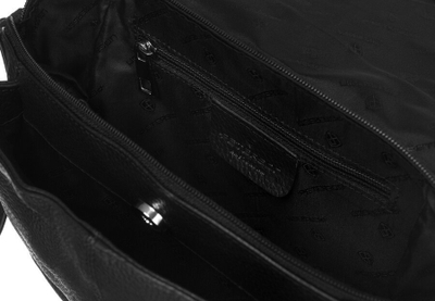 Çantë crossbody për goca Peterson, lëkurë natyrale, portofol RFID, e zezë