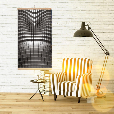 Panel ngrohës TRIO për mur, dekorativ, 430W, infra të kuqe, abstract vibe, 100 x 57 cm