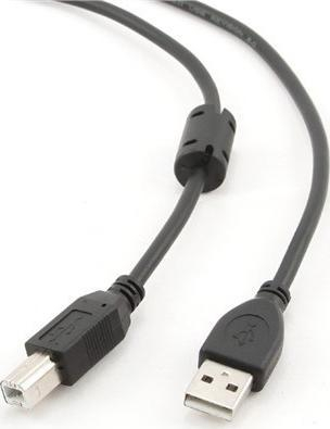 Kabllo Gembird USB-A - USB-B, 3m, e zezë