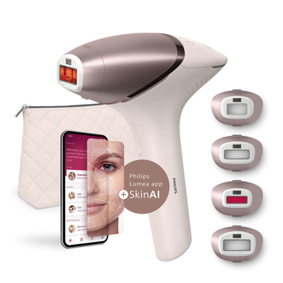 Epilator IPL Philips Lumea BRI977/00, teknologji SenseIQ, 4 koka inteligjente, i bardhë