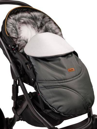 Qese gjumi për karrocë Sensillo Eskimo, fleece, 100 x 46 cm, gri grafit
