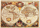 Сет картонски честитки Old World Note Cards, 14 карти 15 пликови, дизајн античка мапа, слонова коска