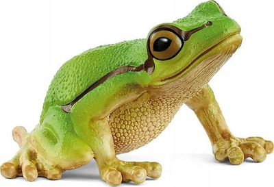Figurinë lodër Schleich Wild Life bretkosë evropiane e pemës, edukative, e gjelbër