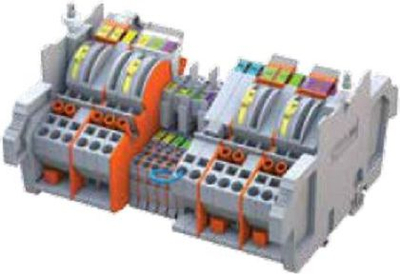 Електрична мерна лента Wago LPW 847-837/060-1000, 20 паралелни излези, 60V AC, сива