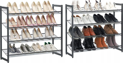 Raft këpucësh Songmics 8-Tier, metal, 163.5x92.5x30.7 cm, i zi