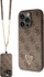 Kuti mbrojtëse Guess GUHCP14LP4TDSCPW për iPhone 14 Pro, hardcase crossbody, print 4G, kafe