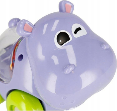 Lodër karrocë me rrotulla BamBam Hippo Rattle, për bebe 6+, vërtitet dhe tingëllon, lejla