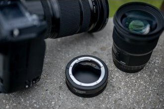 Adapter objektivi TechartPro EF-FG01, Canon EF në Fujifilm GFX, metalik, i zi