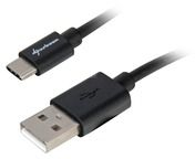 Кабел USB Sharkoon USB A во USB C, 2m, црн