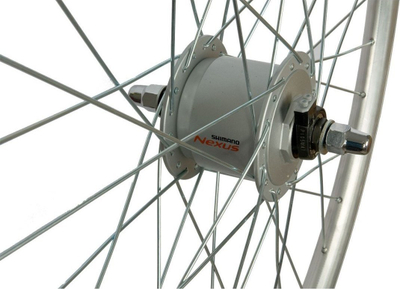 Предно велосипедско тркало Shimano, 28", динамо 6V 3W, сребрено
