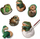 Set kreativ SES Creative 1411 Dino Eggs, kallëpe allçi, me bojëra, shumëngjyrësh