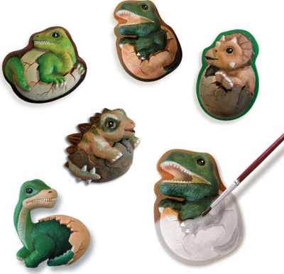 Set kreativ SES Creative 1411 Dino Eggs, kallëpe allçi, me bojëra, shumëngjyrësh