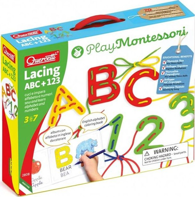 Set edukimi Hauck Quercetti Play Montessori ABC &amp; 123, 53 copë, me ngjyra