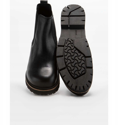 Çizme Chelsea Birkenstock Highwood Slip On M LENA, lëkurë natyrale, për burra, të zeza