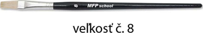 Furçë pikture MFP flat 8/577C, qime natyrale, dorezë e zezë