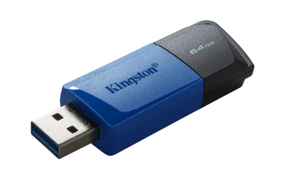 USB Kingston DataTraveler Exodia M, 64GB, USB 3.2, сина и црна