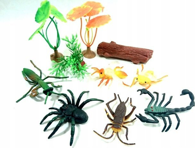 Set lodrash Insect World 2237AB, figura insektesh plastike, shumëngjyrëshe