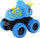 Lodër makinë Triceratops, me fërkim, plastikë, blu