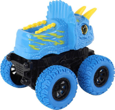 Lodër makinë Triceratops, me fërkim, plastikë, blu