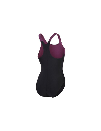 Kostum noti Speedo HyperBoom Splice Racerback, për goca, i zi me vjollcë