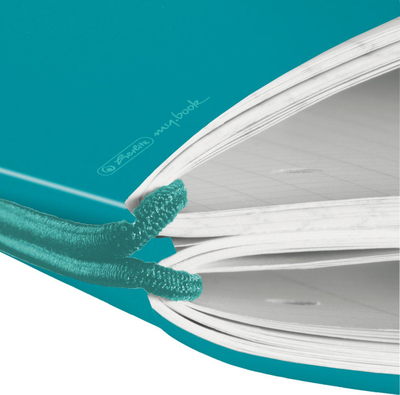Fletore Herlitz Notes A4, 2x40 fletë, vija dhe katrorë, ngjyrë turkeze