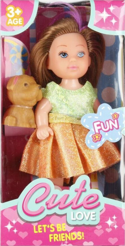 Kukull me qenush Mega Creative Doll Dog, 12cm, për kalamaj 3+, shumëngjyrëshe