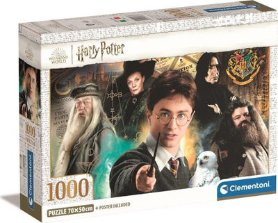 Puzzle Clementoni Compact Harry Potter 39787, 1000 copa, 50 x 70 cm, shumëngjyrësh