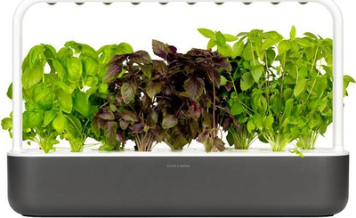 Vazo për rritje të bimëve Click & Grow, Smart Garden 9, e hirtë